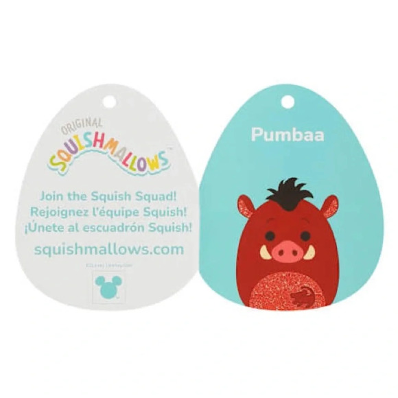 Disney The Lion King Glitter Squishmallows™ 6.5in Pumbaa - Picture 6 of 6